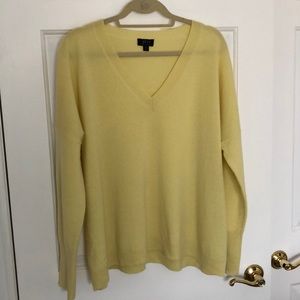J Crew Cashmere V-Neck Boyfriend Sweater
